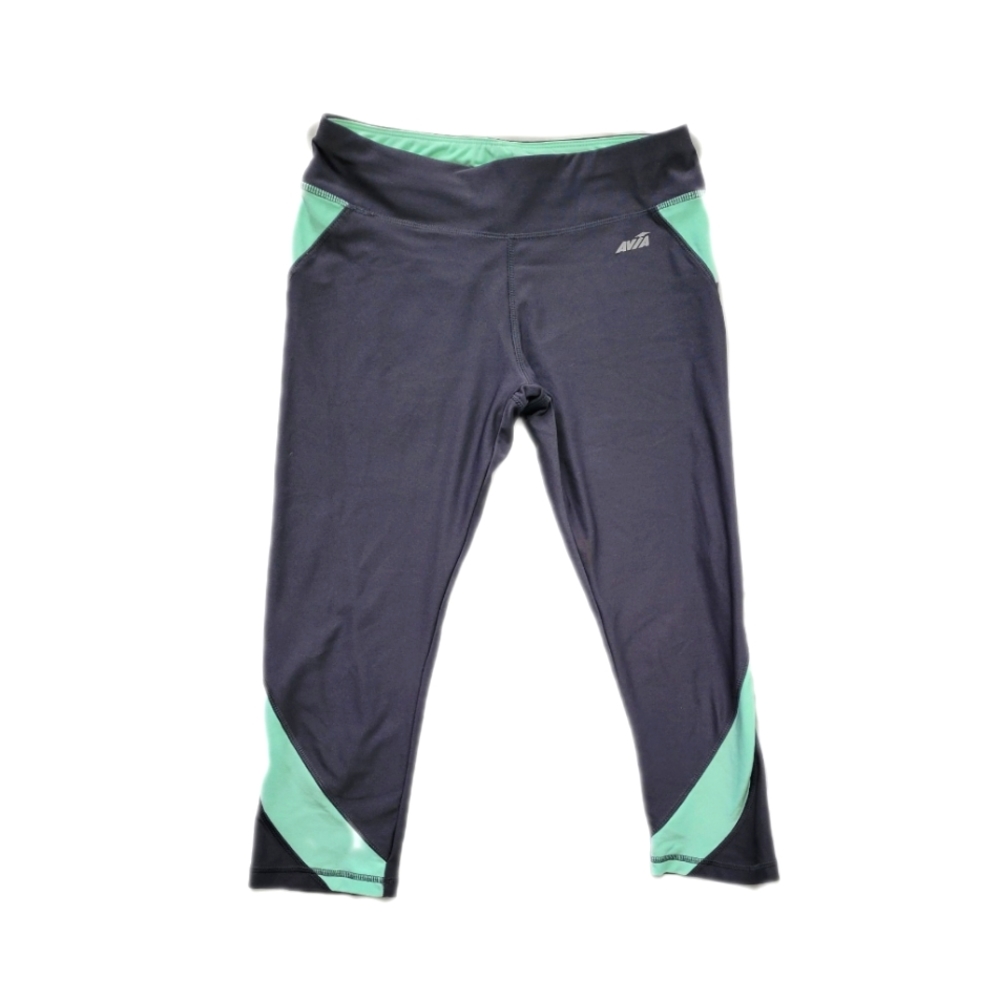 Avia women's capri yoga/workout pants, Size: Small,  Gray and sea green.
